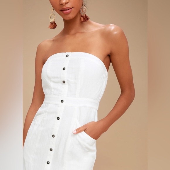 NWT Lulus Make You Mine White Strapless Mini Dress - Small - Picture 4 of 13